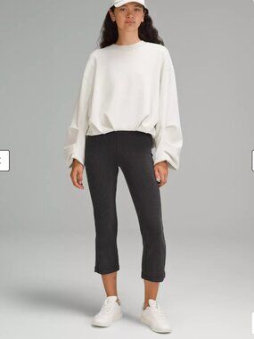 NWT Lululemon Ribbed Softstreme Zip-Leg High-Rise Cropped Pant 25" // Sz 6